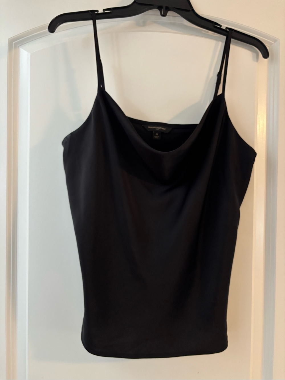 Banana Republic Black Satin Cowl Neck Camisole
